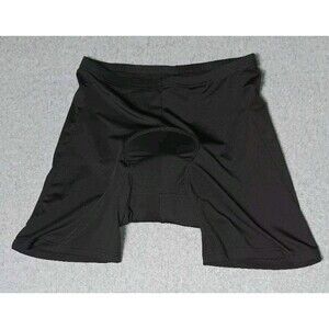 Sports Gear Cycling Shorts Adult Extra Large Black Nylon Spandex Blend Padded